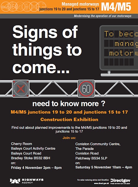 Exhibitions for the M4/M5 Managed Motorways Scheme