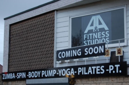 Signage at the new gym in Patchway