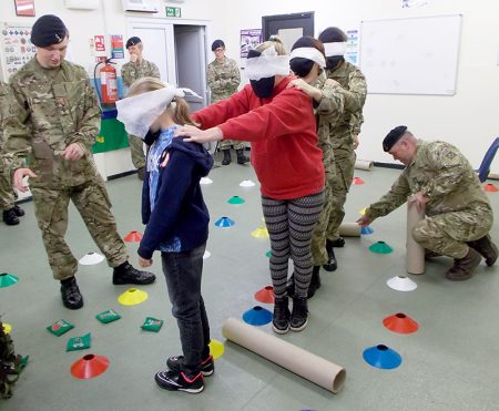 Patchway Arny Cadets: Blindfolded assault course challenge.