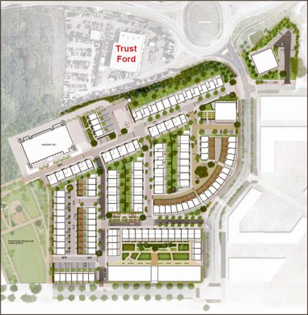 Illustrative block plan for the first phase of 278 homes.